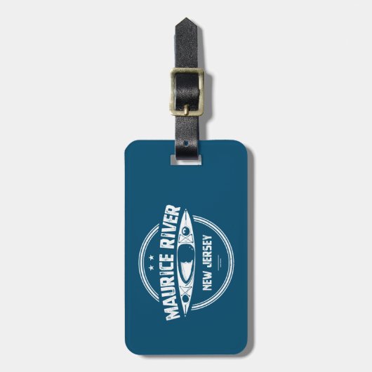 Maurice River New Jersey Kayaking Gepäckanhänger (Vorderseite vertikal)