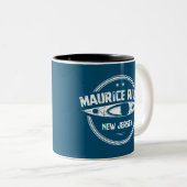 Maurice River New Jersey Kayaking Zweifarbige Tasse (VorderseiteRechts)