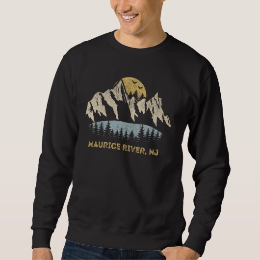 Maurice River New Jersey Mountain Sunset Sunrise N Sweatshirt (Vorderseite)