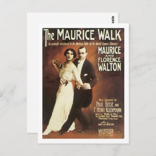 Maurice Walk Vintag Songbook Cover Postkarte (Vorne/Hinten)