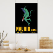 Maurin Quina Absinthe Französisches Werbeplakat Poster (Küche)