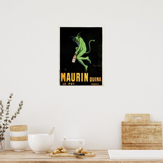 MAURIN QUINA Green Devil Französischer Liquor Absi Poster (Küche)