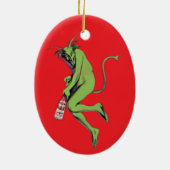 Maurin Quina Green Devil Keramik Ornament (Hinten)