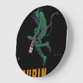 Maurin Quina Green Devil von Cappiello Große Wanduhr (Winkel)