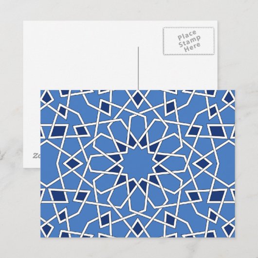 Maurische Fliese Postkarte (Vorne/Hinten)