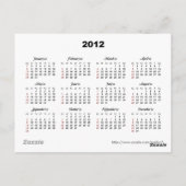 Maurische Kachel 2012 Kalender Postkarte (Rückseite)