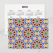 Maurische Kachel 2012 Kalender Postkarte (Vorne/Hinten)
