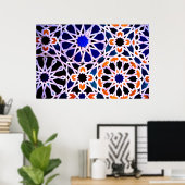 Maurische Kachel, Alhambra, Spanien Poster (Heimbüro)