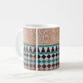 Maurische Mosaiksteinmuster Kaffeetasse (Vorderseite Links)