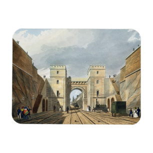 Maurischer Bogen, schauend vom Tunnel, Platte 10 Magnet