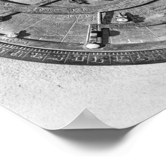 maurisches Astrolabium, aus Cordoba, 1054 Poster (Ecke)