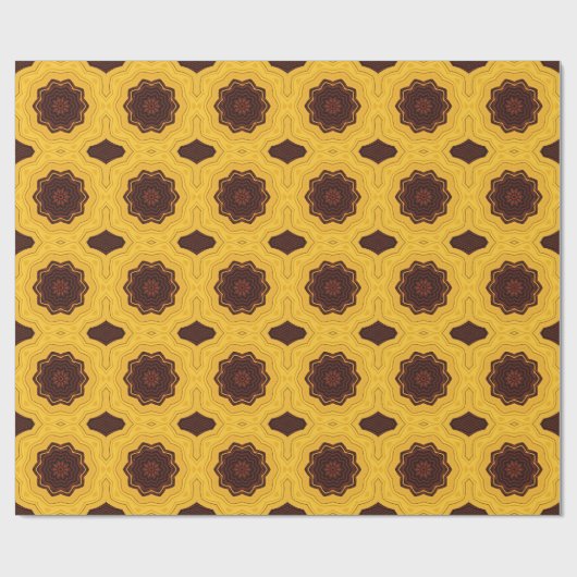 Maurisches Gold geometrisch Geschenkpapier (Flach)