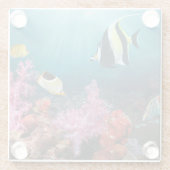 Maurisches Idol der Korallenriff-Landschafts-| Glasuntersetzer (Rückseite)