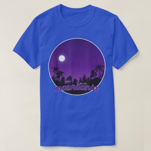 mauritania By night with Palms T-Shirt (Design vorne)