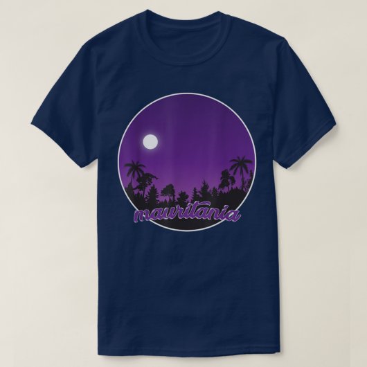 mauritania By night with Palms T-Shirt (Design vorne)
