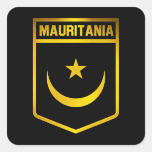 Mauritania Emblem Quadratischer Aufkleber