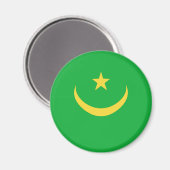 Mauritania Fisheye Flag Magnet (Vorderseite/Rückseite)