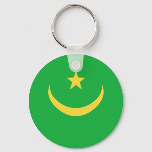 Mauritania Fisheye Flag Schlüsselanhänger (Vorderseite)