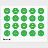 Mauritania Fisheye Flag Sticker (Blatt)