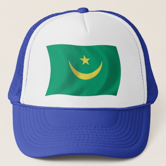 Mauritania Flag Hat Truckerkappe (Vorderseite)