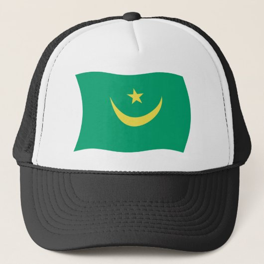 Mauritania Flag Hat Truckerkappe (Vorderseite)