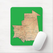 Mauritania Map Mousepad (Mit Mouse)