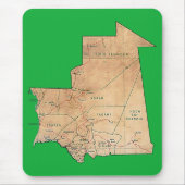 Mauritania Map Mousepad (Vorne)
