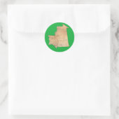 Mauritania Map Sticker (Tasche)