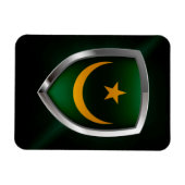 Mauritania Metallic Emblem Magnet (Horizontal)
