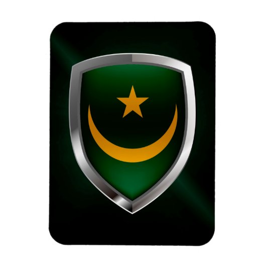 Mauritania Metallic Emblem Magnet (Vertikal)