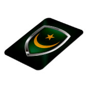Mauritania Metallic Emblem Magnet (Linke Seite)