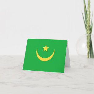 Mauritanien-Flagge Notizkarte Karte