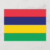 Mauritianische Flagge, Flagge von Mauritius Postkarte (Vorderseite)
