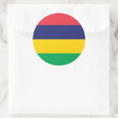 Mauritianische Flagge, Flagge von Mauritius Runder Aufkleber (Tasche)