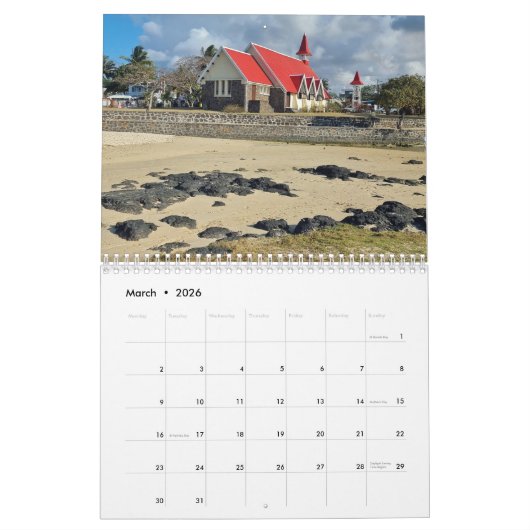 Mauritius 2026 calendar kalender (Mär 2026)
