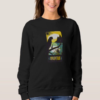 Mauritius Beach with Palm Trees and Parrot Sweatshirt