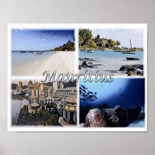 Mauritius - Cap Malheureux - Mosaik - Poster
