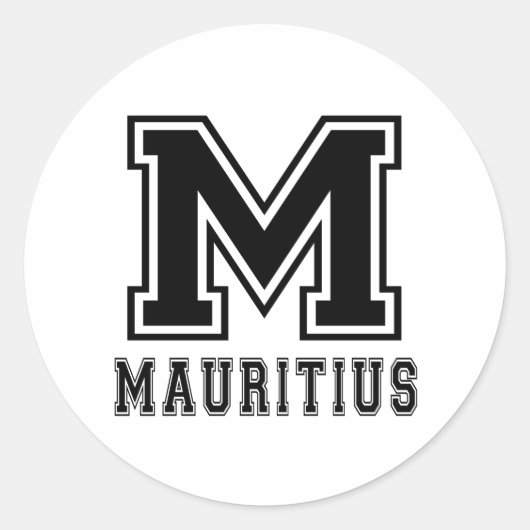 Mauritius Designs Runder Aufkleber (Vorderseite)
