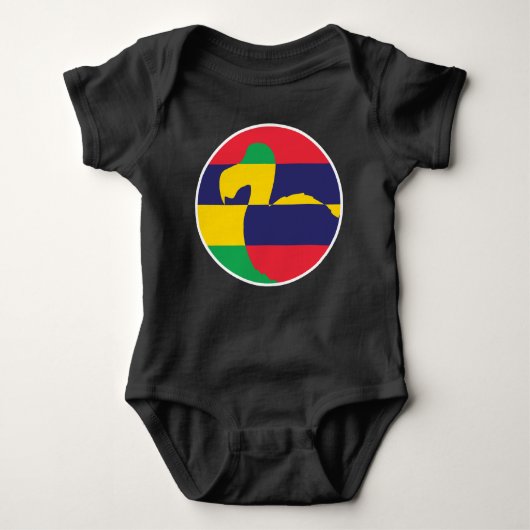 Mauritius Dodo Mauritianisches Flag Baby Strampler (Vorderseite)