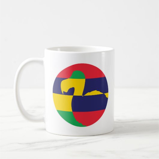 Mauritius Dodo Mauritianisches Flag Kaffeetasse (Links)