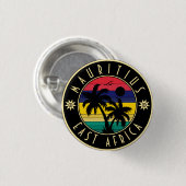 Mauritius East Africa Retro Sunset Souvenirs 60er Button (Vorne & Hinten)