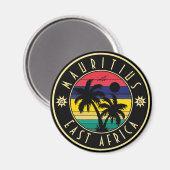Mauritius East Africa Retro Sunset Souvenirs 60er Magnet (Vorderseite/Rückseite)