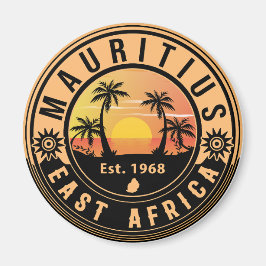 Mauritius East Africa Retro Sunset Souvenirs 60er Magnet