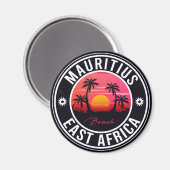 Mauritius East Africa Retro Sunset Souvenirs 60er Magnet (Vorderseite/Rückseite)