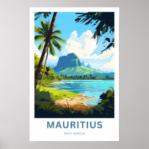 Mauritius East Africa Travel Print Poster
