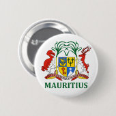 Mauritius - Emblem/Flagge/Wappen/Symbol Button (Vorne & Hinten)