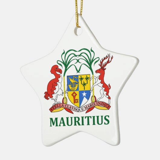 Mauritius - Emblem/Flagge/Wappen/Symbol Keramikornament (Links)