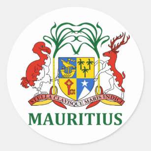Mauritius - Emblem/Flagge/Wappen/Symbol Runder Aufkleber