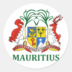 Mauritius - Emblem/Flagge/Wappen/Symbol Runder Aufkleber