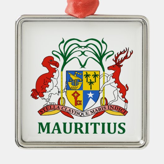 Mauritius - Emblem/Flagge/Wappen/Symbol Silbernes Ornament (Vorne)
